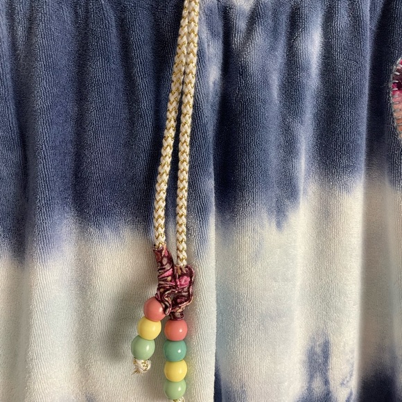 LoveShackFancy Santinella Tie Dyed Lounge Pant Blue Size Large NWT - Picture 6 of 7